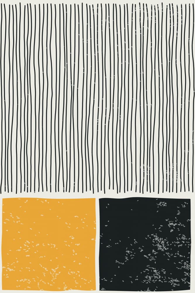 Abstract Lines Ochre Blocks by jay stanley — canvas wall art