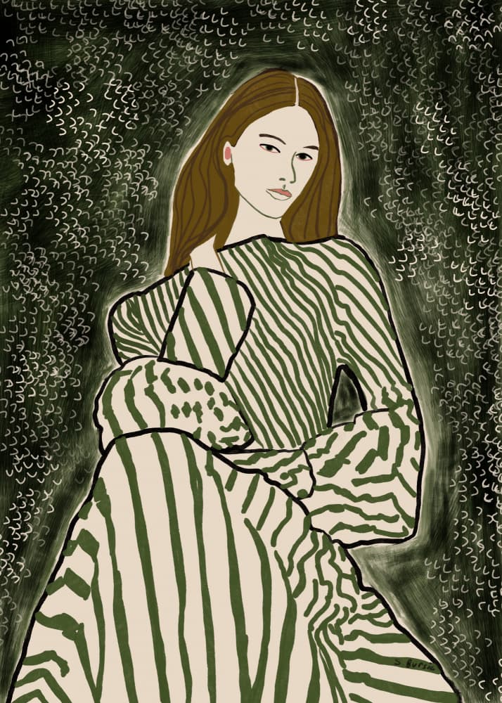 Elegant Striped Fashion by Sharyn Bursic — canvas wall art