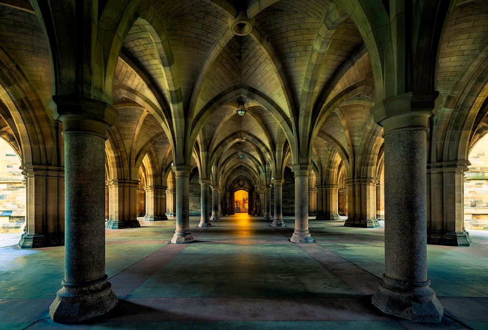 Grand Gothic Hallway by Eugenio Pastor Benjumeda — canvas wall art