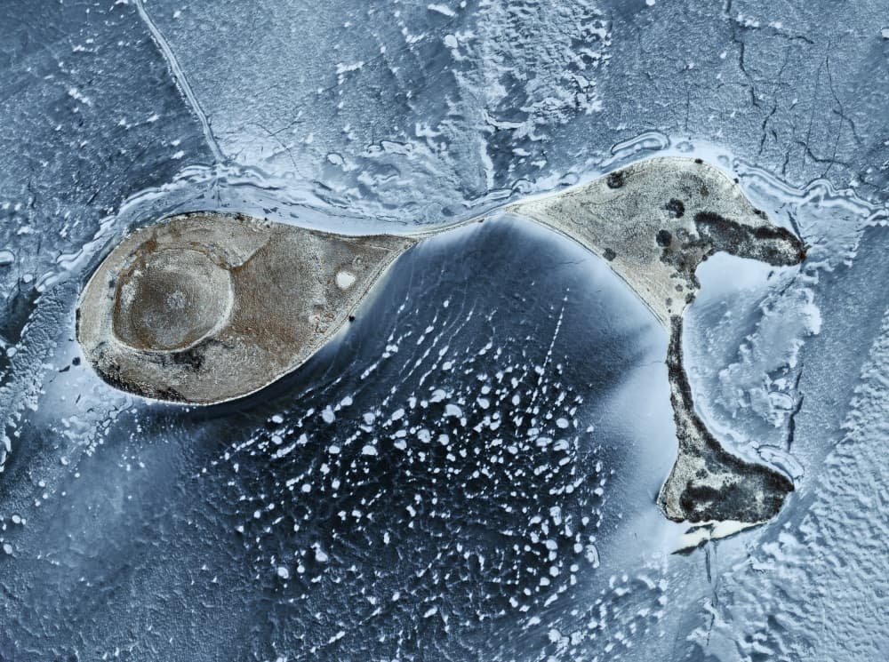 Frozen Island Abstract by Jure Kravanja — canvas wall art