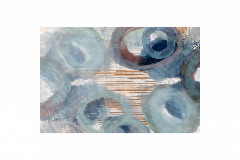 Fluid Abstract Circles by cartissi — canvas wall art