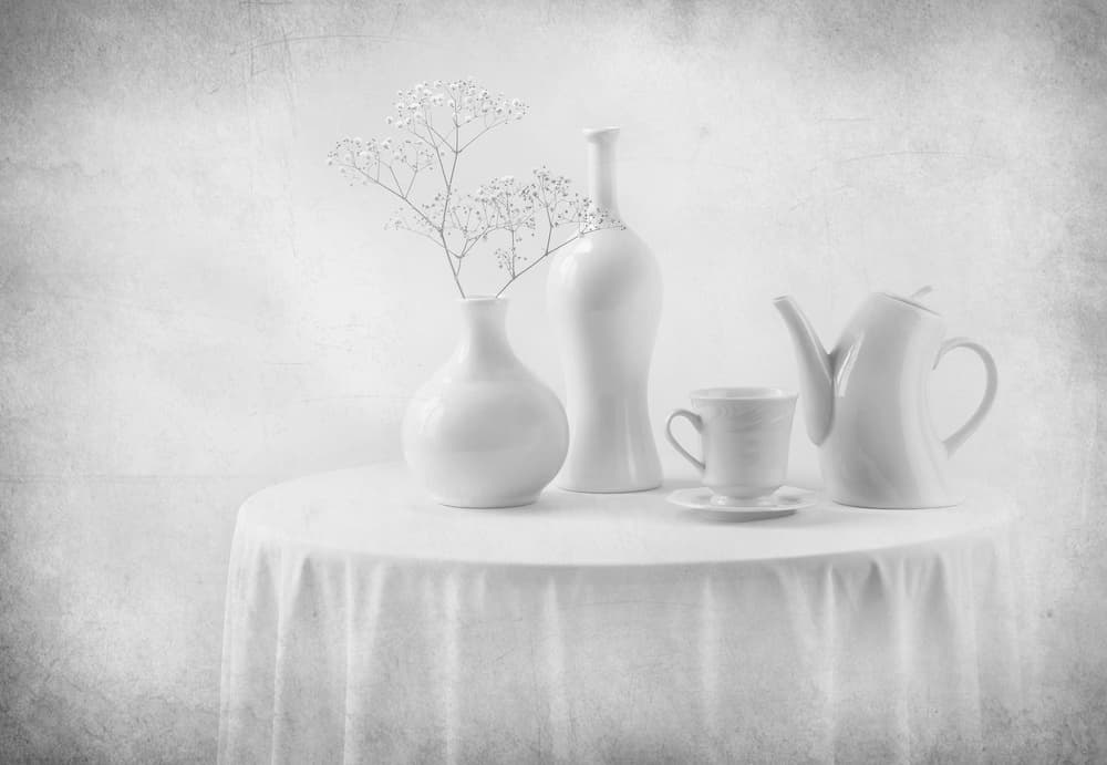 White Still Life Elegance by Margareth Perfoncio — canvas wall art