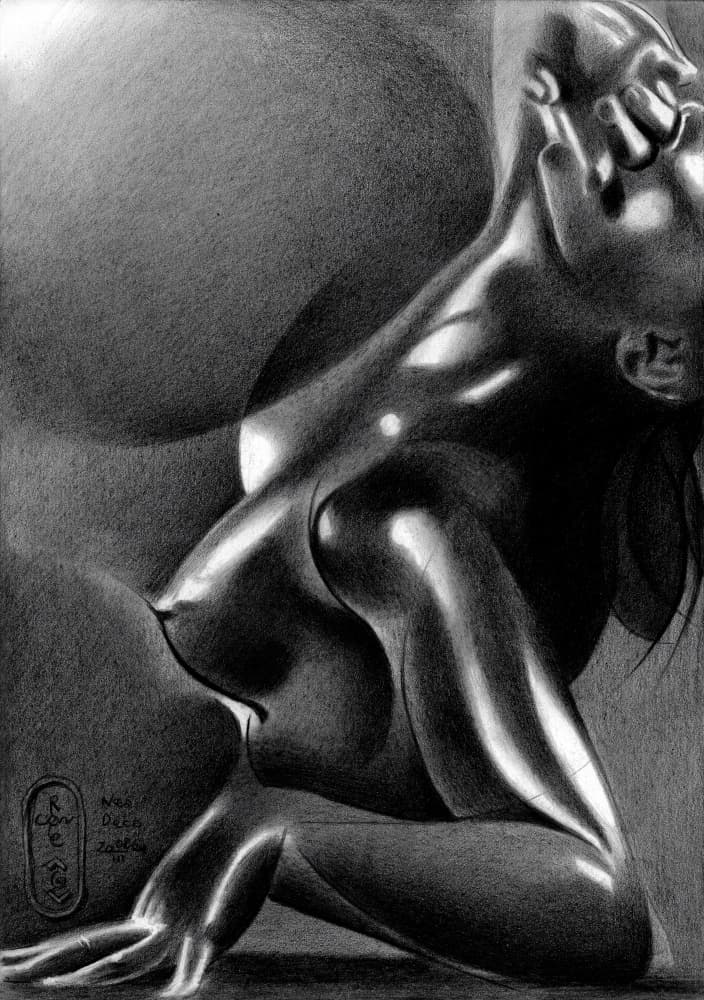 Sensual Figure Study by Corné Akkers — canvas wall art