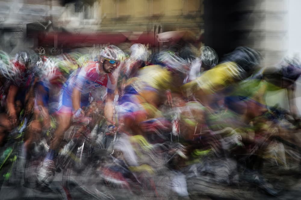 Dynamic Cycling Race by Milan Malovrh — canvas wall art