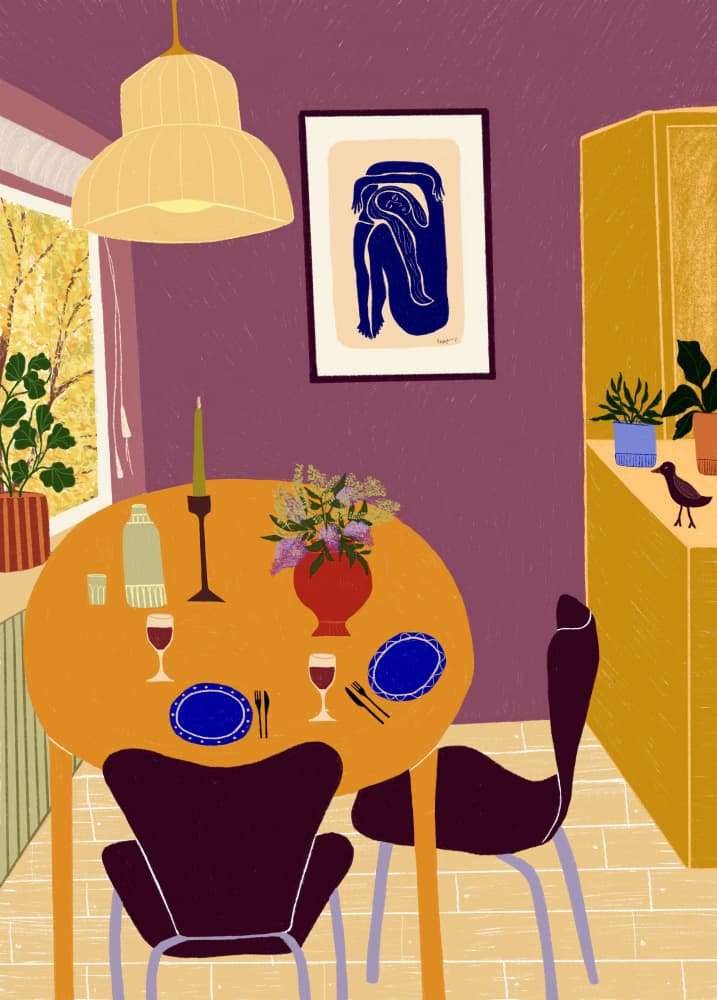Cozy Dining Room by Elsa Eleni — canvas wall art
