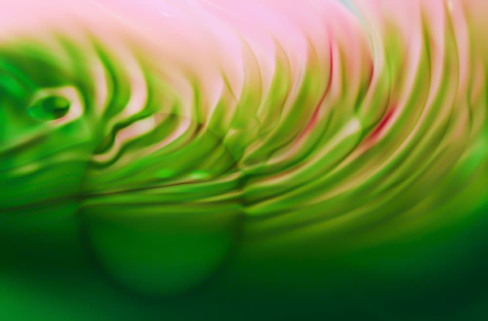 Fluid Green Pink Abstract by Carola Onkamo — canvas wall art