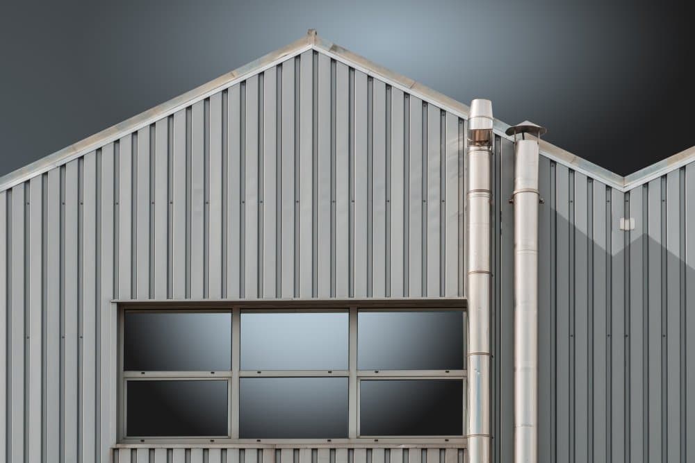 Sleek Industrial Facade by Luc Vangindertael (laGrange) — canvas wall art