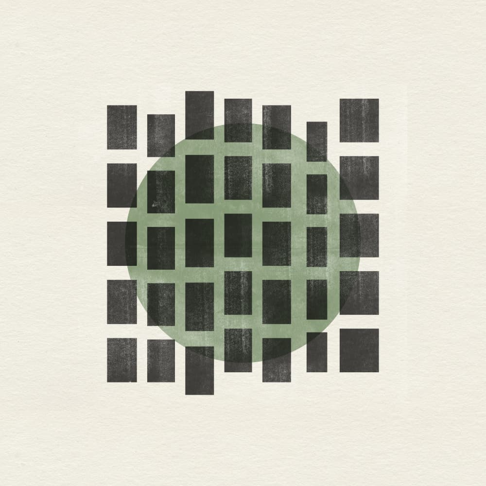 Grid Overlap by THE MIUUS STUDIO — canvas wall art