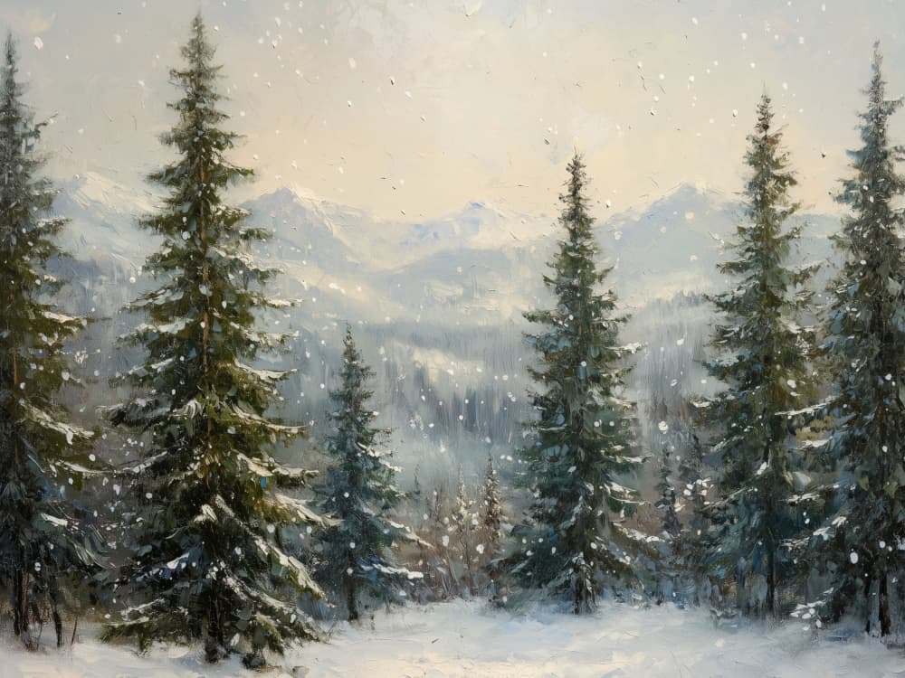 Winter Forest Peaks by Jolly and Dash — canvas wall art