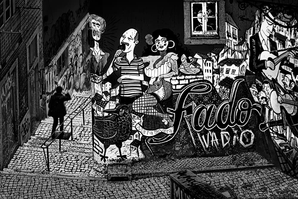 Fado Street Art Mural by Paulo Abrantes — canvas wall art