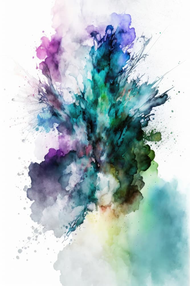 Vibrant Watercolor Splash by Mauro — canvas wall art