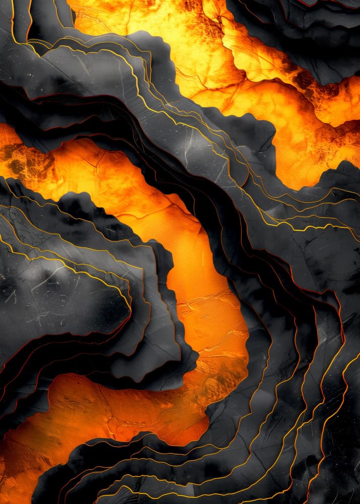 Molten Gold Strata by Justyna Jaszke — canvas wall art