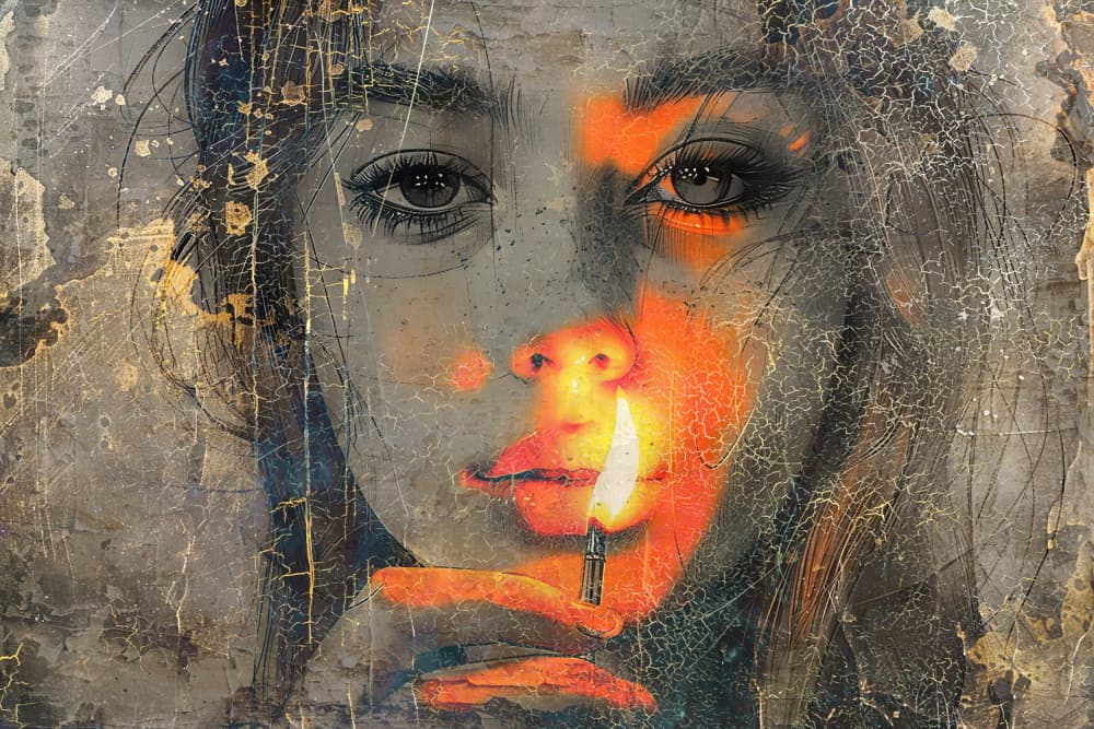 Fiery Match Portrait by Rafal Kulik — canvas wall art