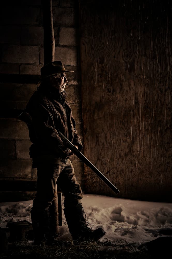 Vigilant Winter Man by Claude Brazeau — canvas wall art