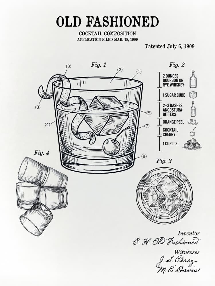 Old Fashioned Cocktail Patent