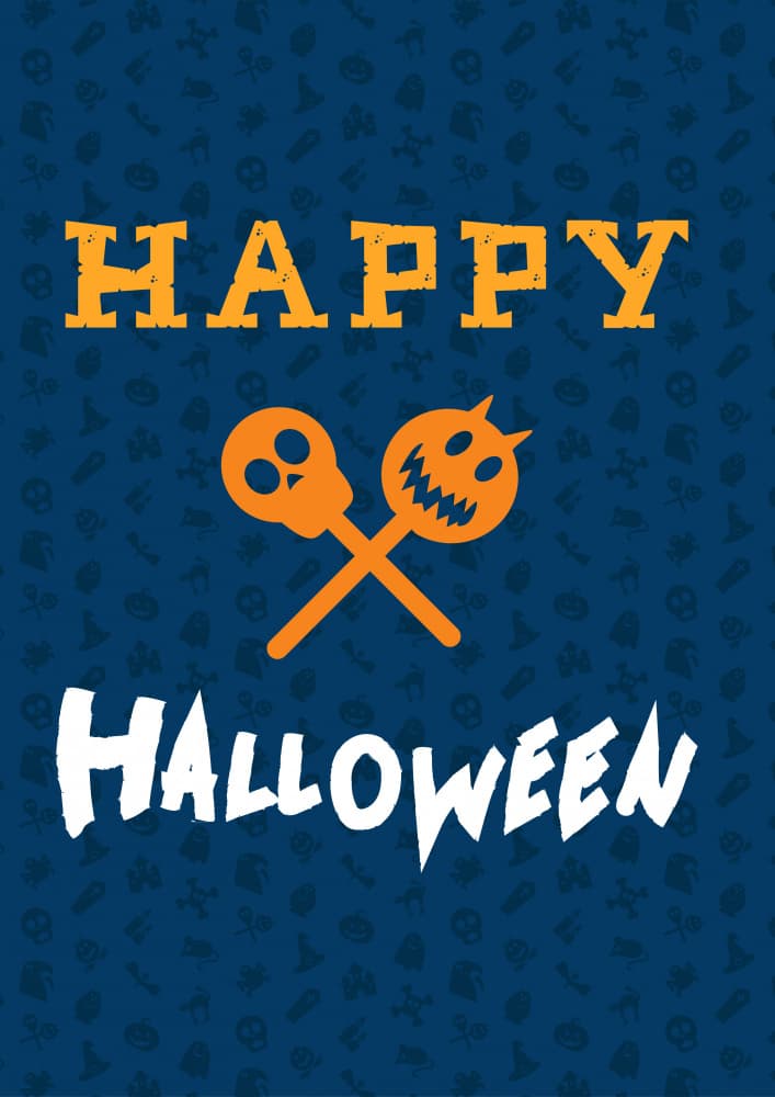 Happy Halloween Lollipops by Marika Barsrsind — canvas wall art