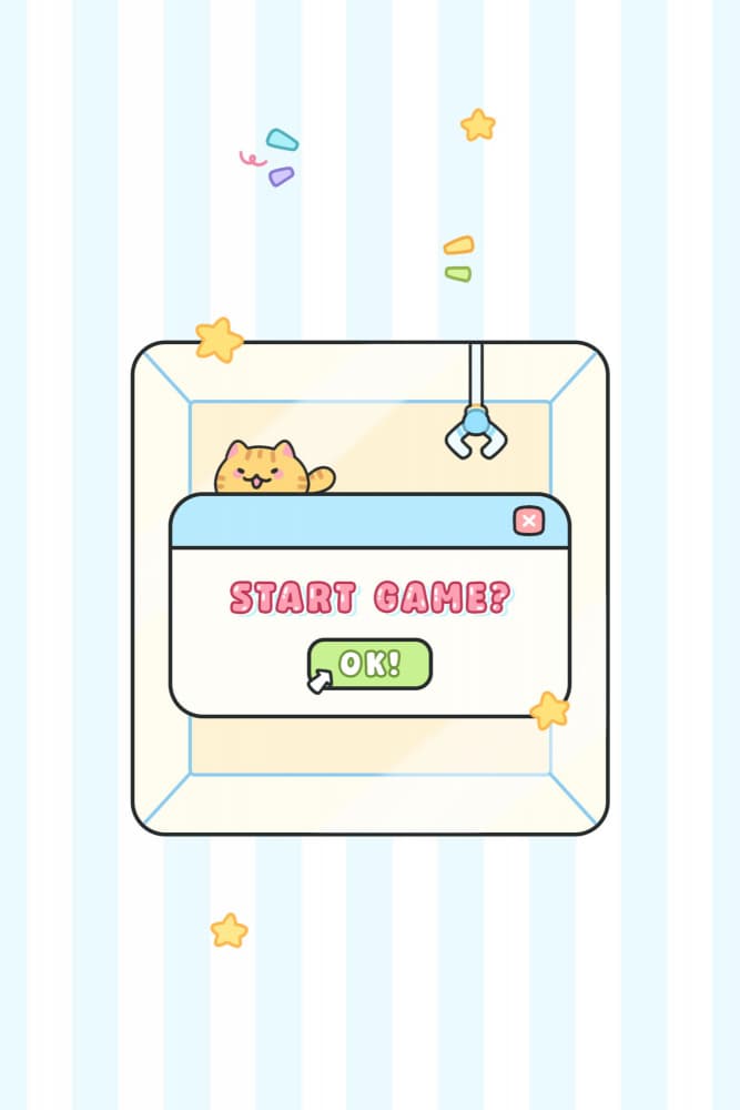 Cute Cat Game Start by Xuan Thai — canvas wall art