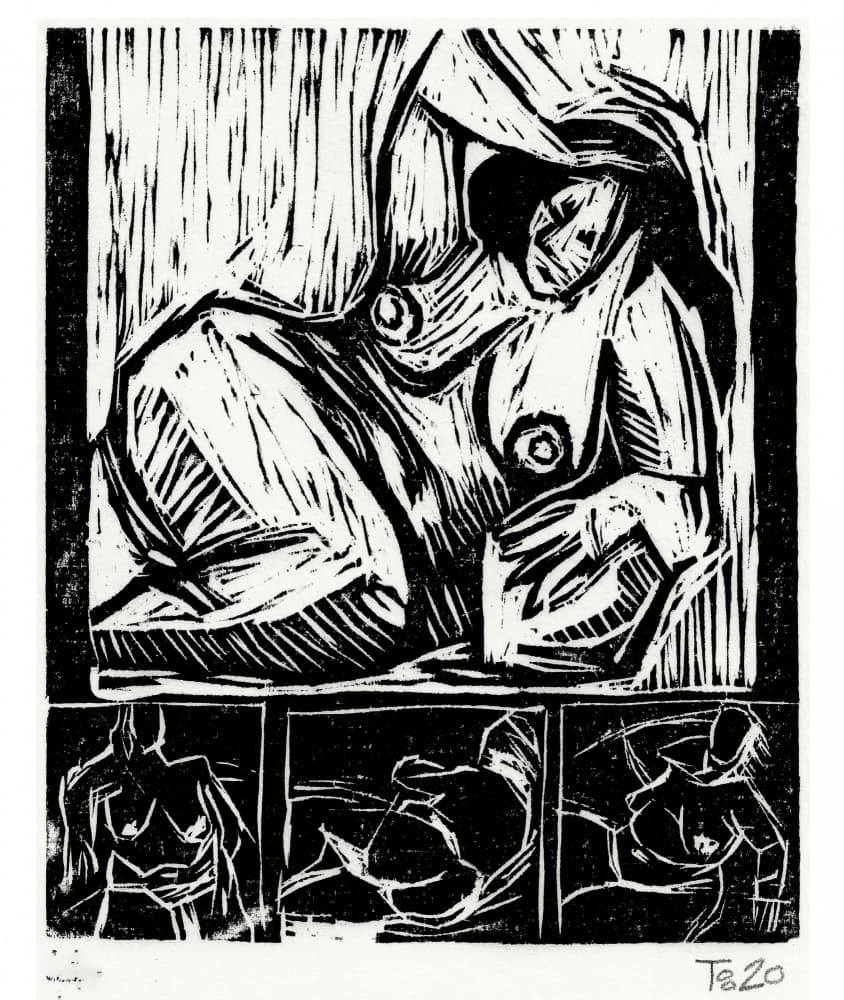 Bold Expressionist Figures by Tore Bahnson — canvas wall art