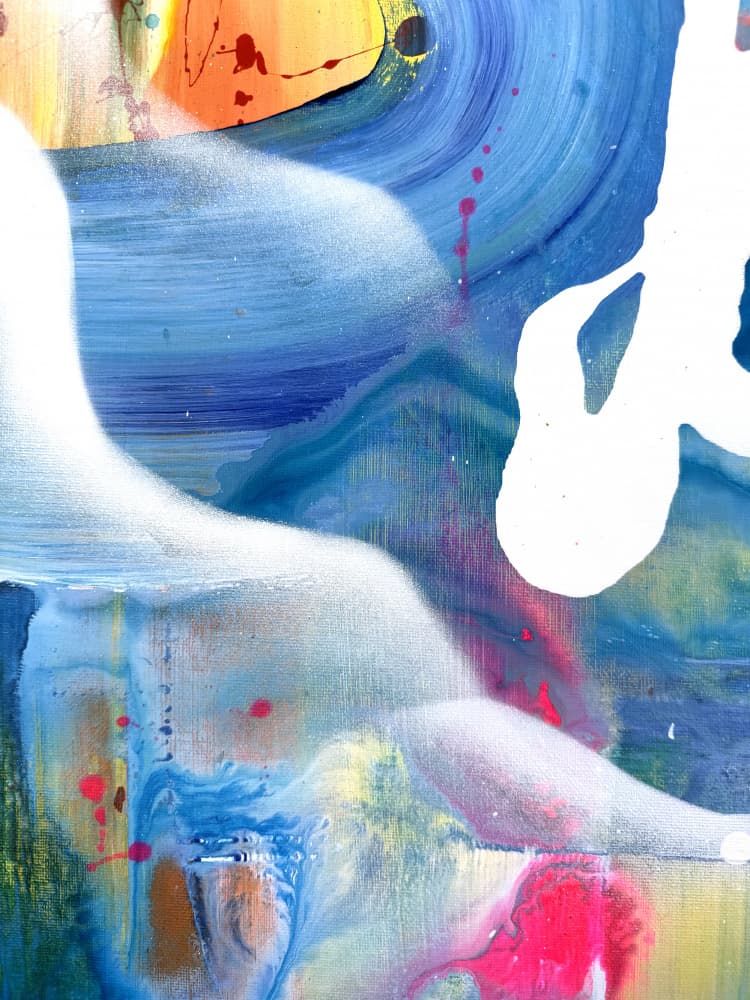 Vibrant Abstract Figure by Anna Viklund — canvas wall art