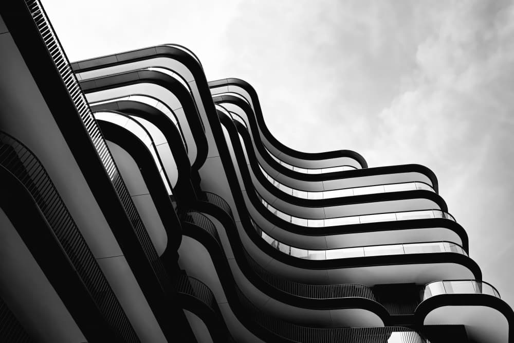 Dynamic City Curves by Bruno Flour — canvas wall art