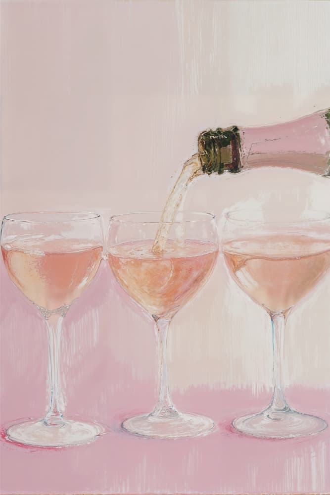 Pouring Pink Champagne by The Art Concept — canvas wall art