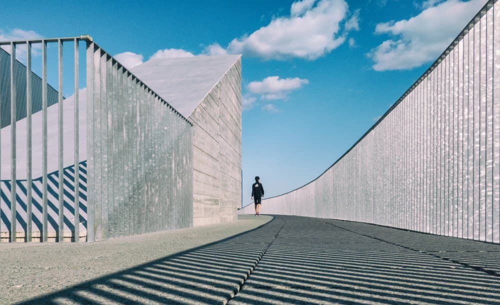 Walking Modern Architecture by Haruyo Sakamoto — canvas wall art