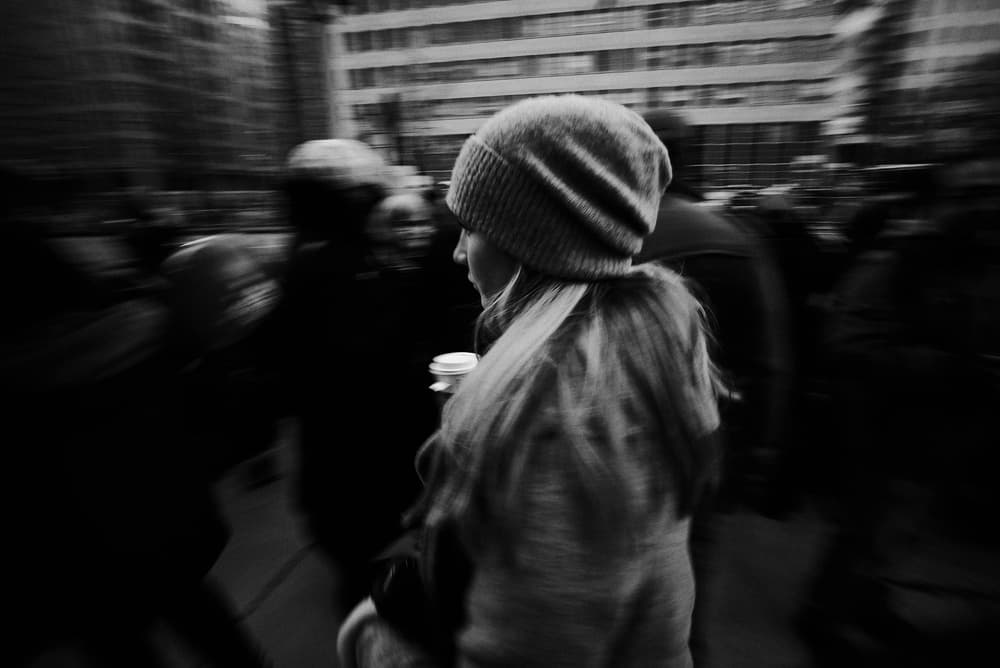 Monochrome City Walk by Rui Caria — canvas wall art