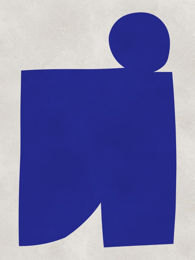 Abstract Blue Shape by Vitor Costa — canvas wall art