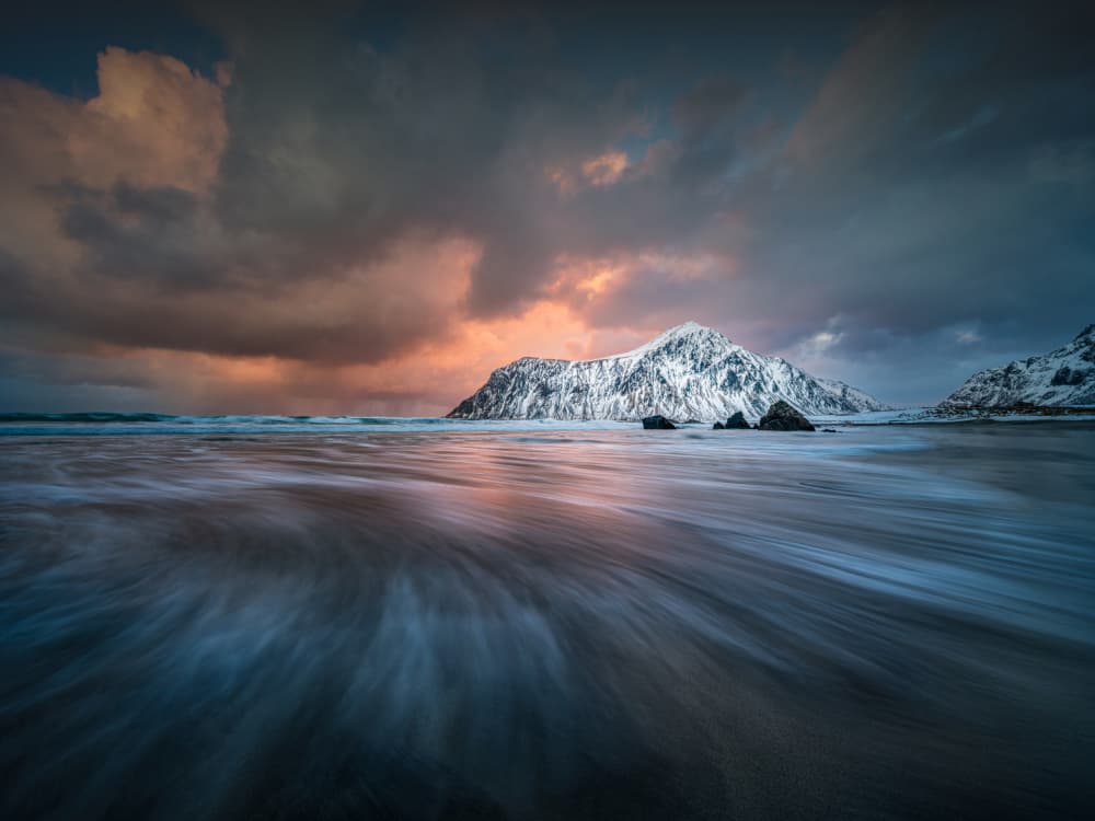 flakstad beach by Radek Pohnan — canvas wall art