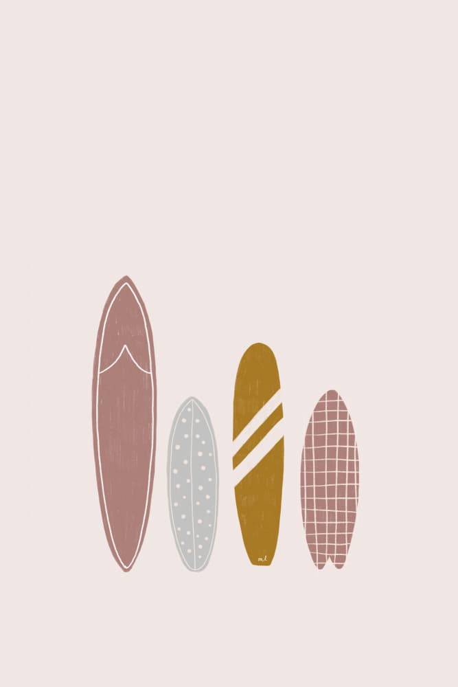 Coastal Surfboards by Menina Lisboa — canvas wall art