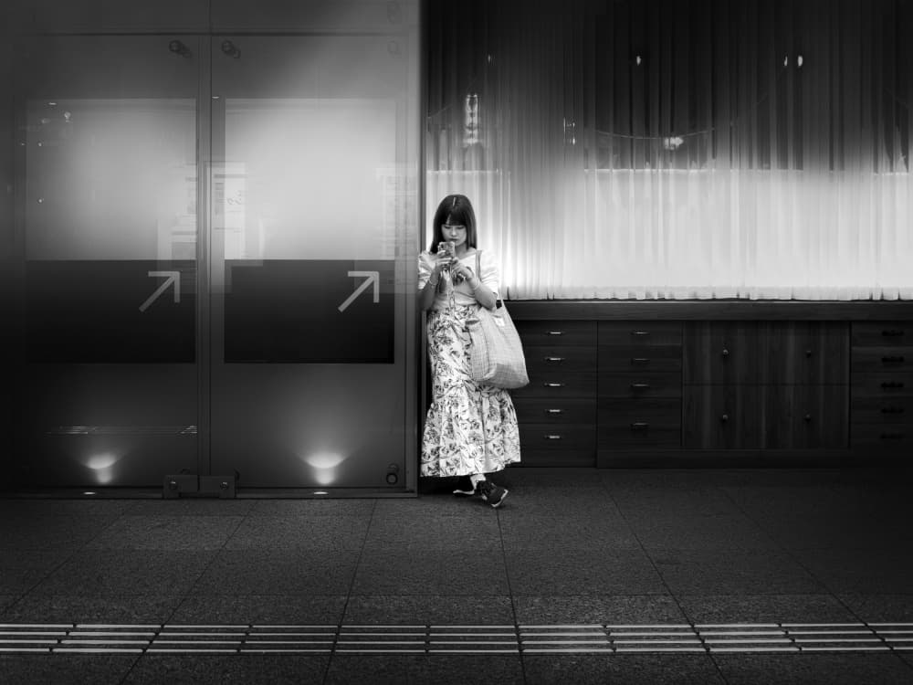 Young Girl Digital World by Eiji Yamamoto — canvas wall art