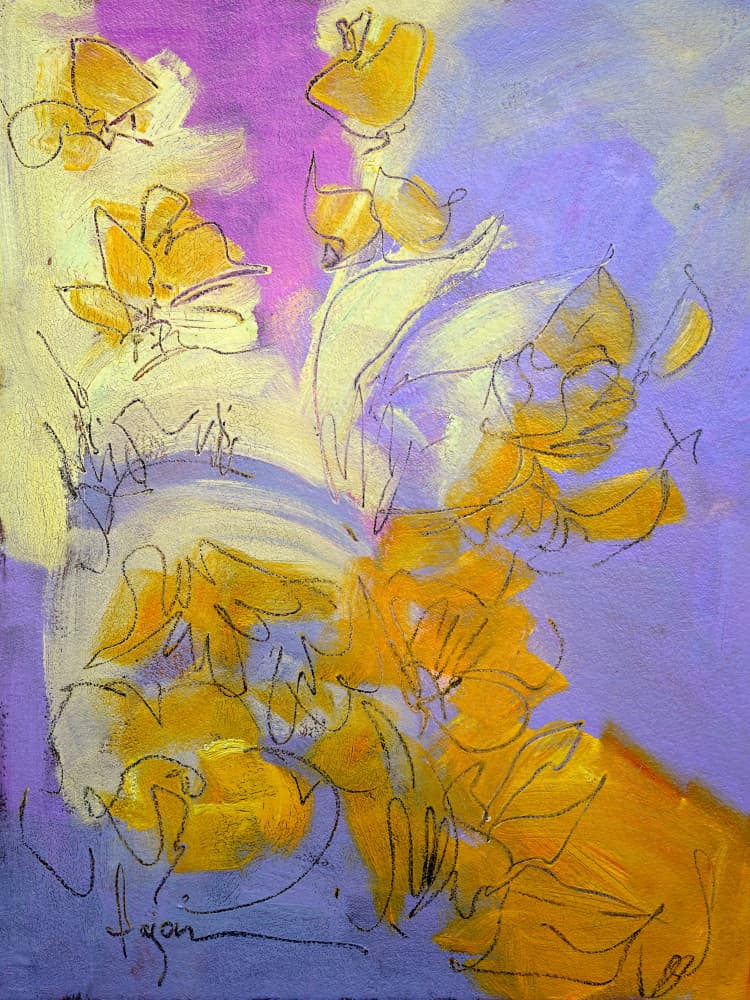 Golden Blossom Glow by Dorothy Fagan — canvas wall art