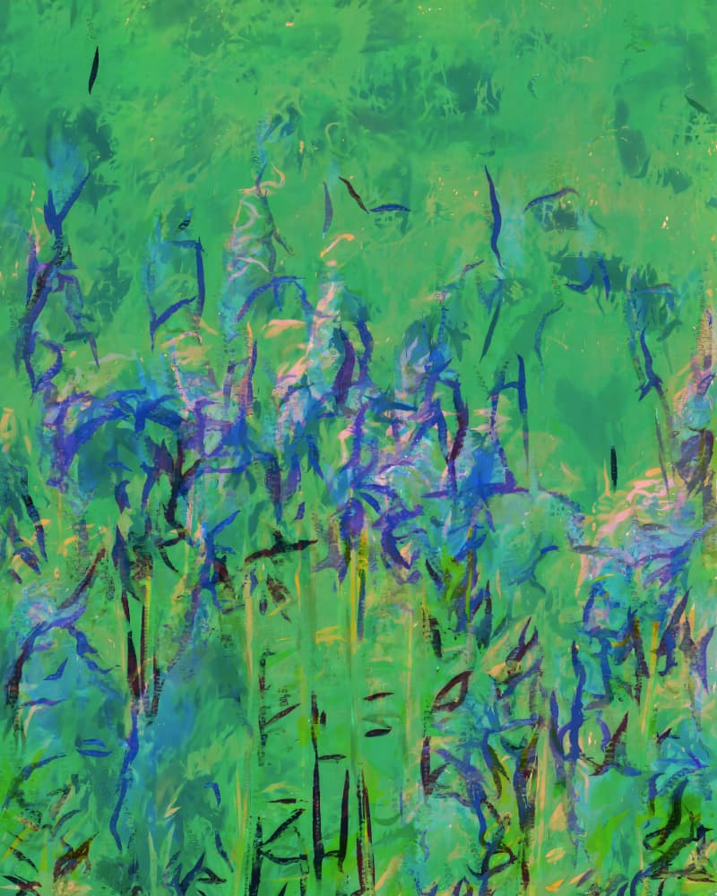Lush Green Abstraction by Uma Gokhale — canvas wall art