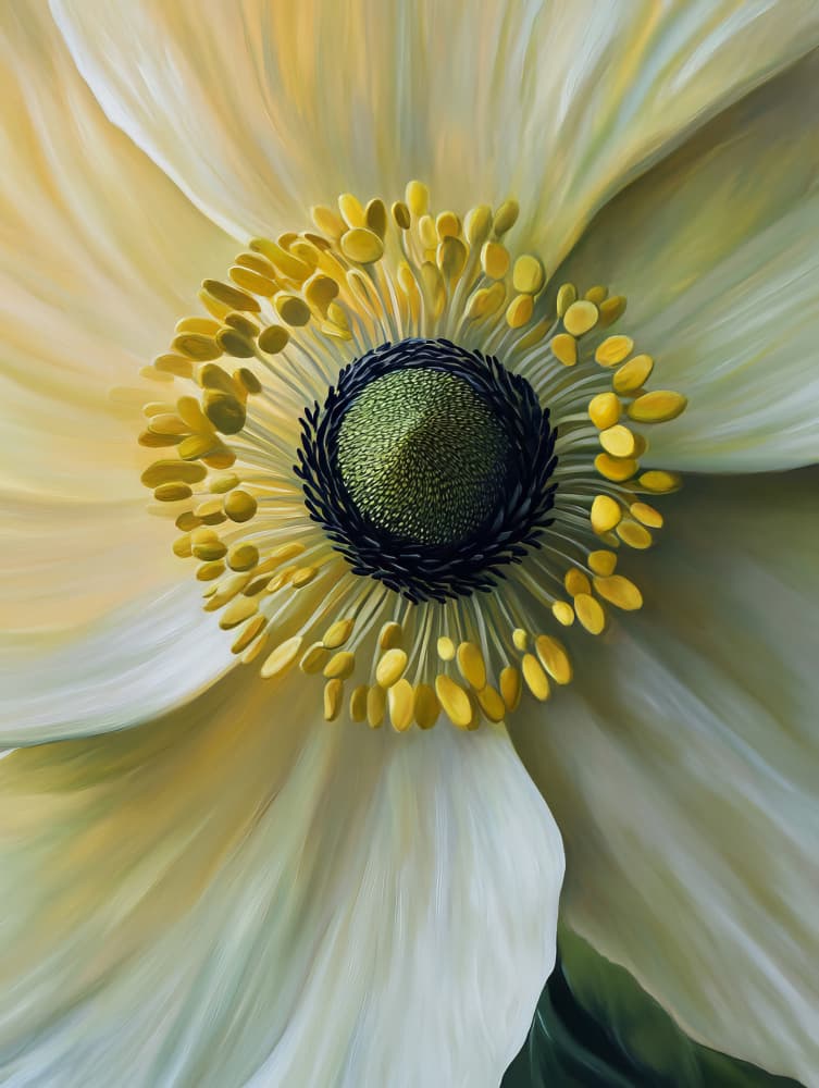 Delicate White Bloom by Bilge Paksoylu — canvas wall art