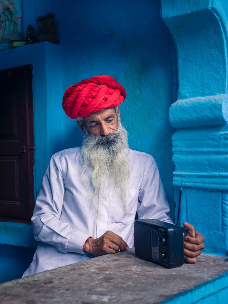 Old Man Red Turban by woo jung choi — canvas wall art
