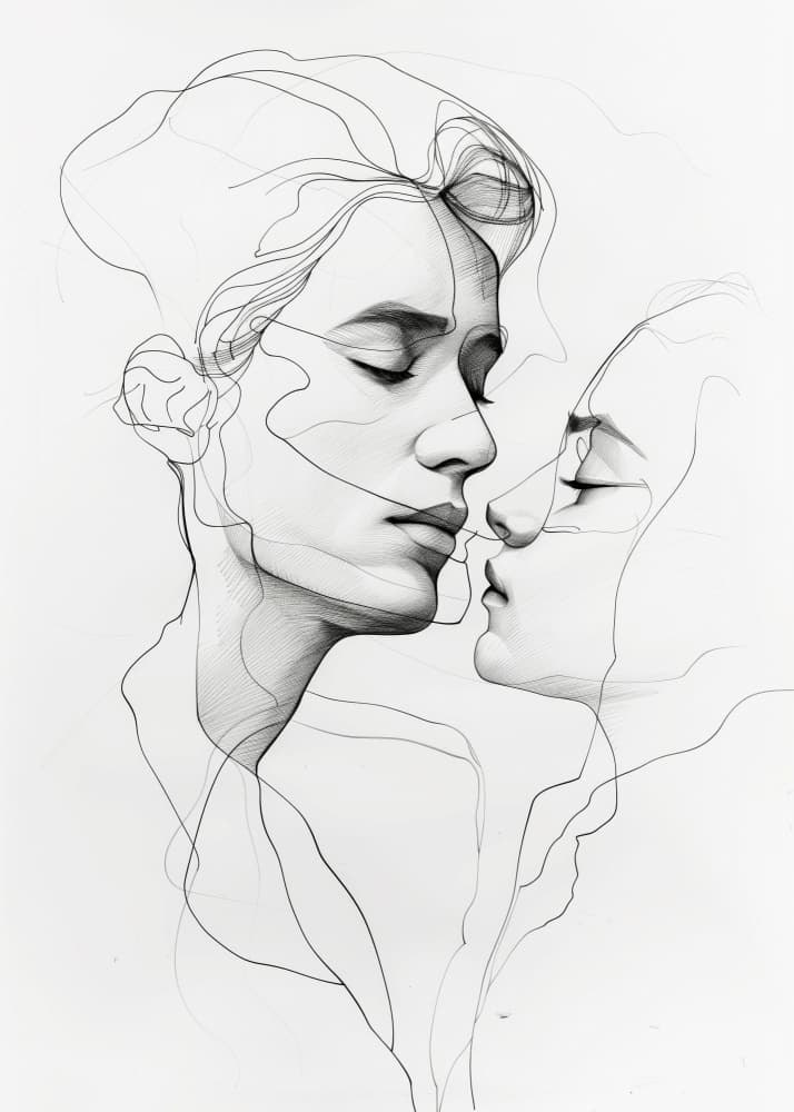 Tender Kiss by Justyna Jaszke — canvas wall art