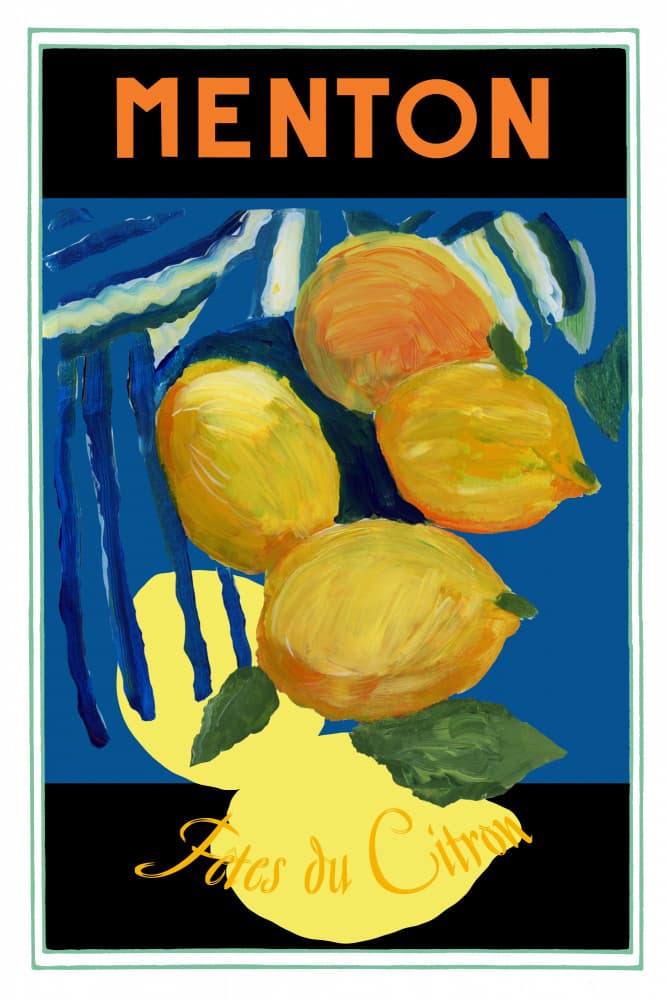 Menton Lemon Festival by cartissi — canvas wall art