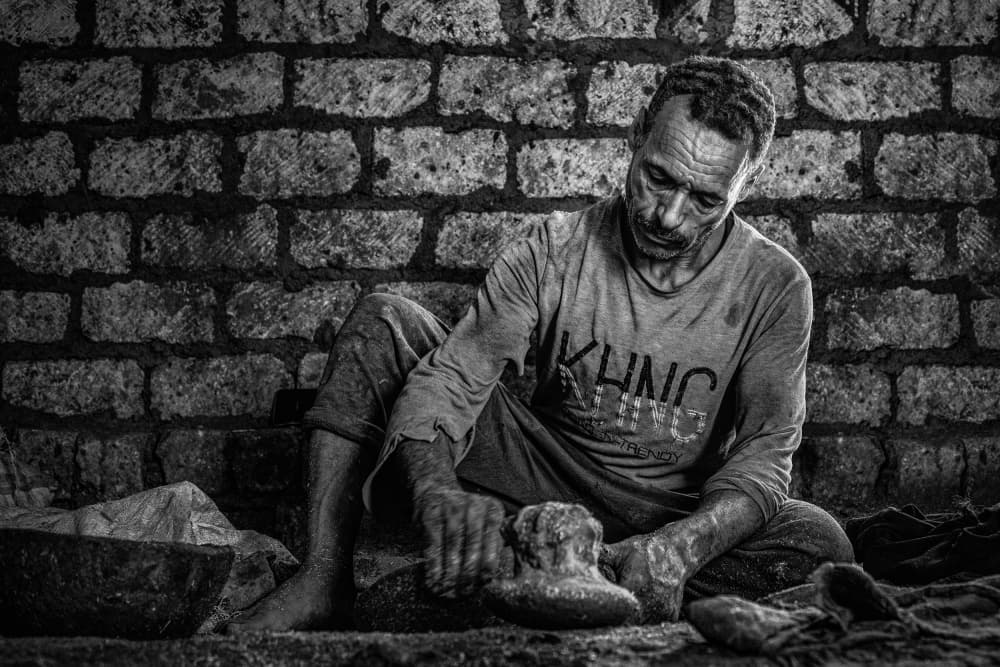 Artisan At Work by Alaa Nour — canvas wall art