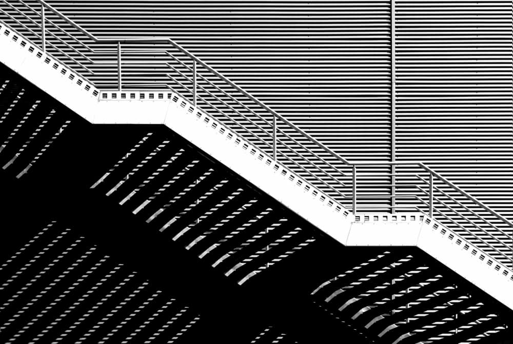Architectural Shadow Play by Anna Niemiec — canvas wall art