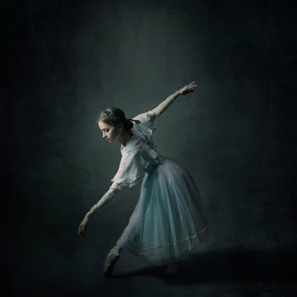 Graceful Ballet Dancer by Moein Hasheminasab — canvas wall art