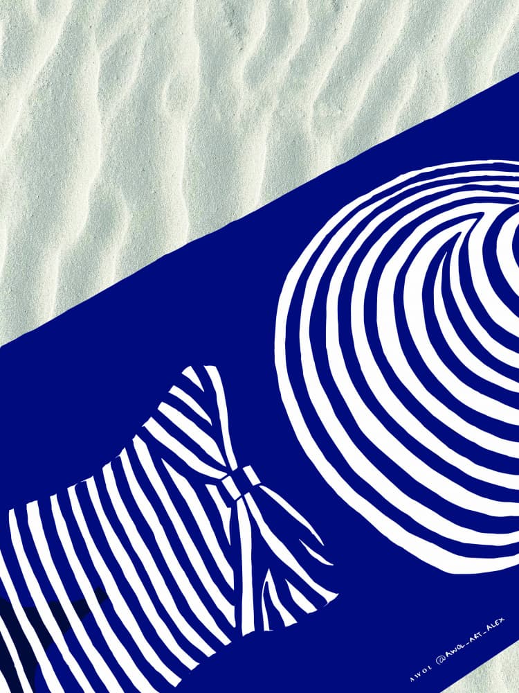 Summer Beach Stripes by Awol Art Alex — canvas wall art