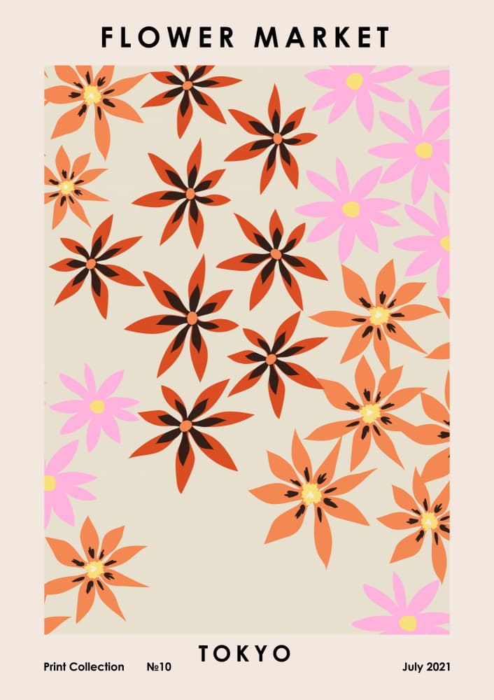 Flower Market Tokyo by NKTN — canvas wall art