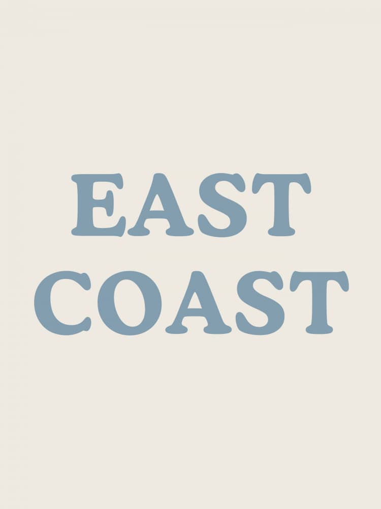 East Coast Typography by Jolly and Dash — canvas wall art