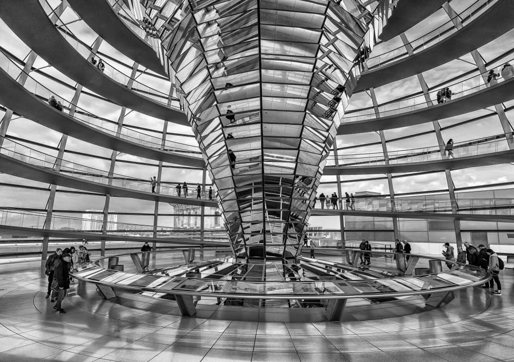 Architectural Glass Spiral by Fernando Abreu — canvas wall art