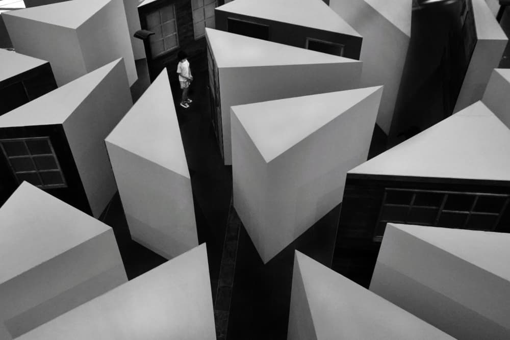 Geometric Labyrinth Walk by Yi-Tang Wang — canvas wall art