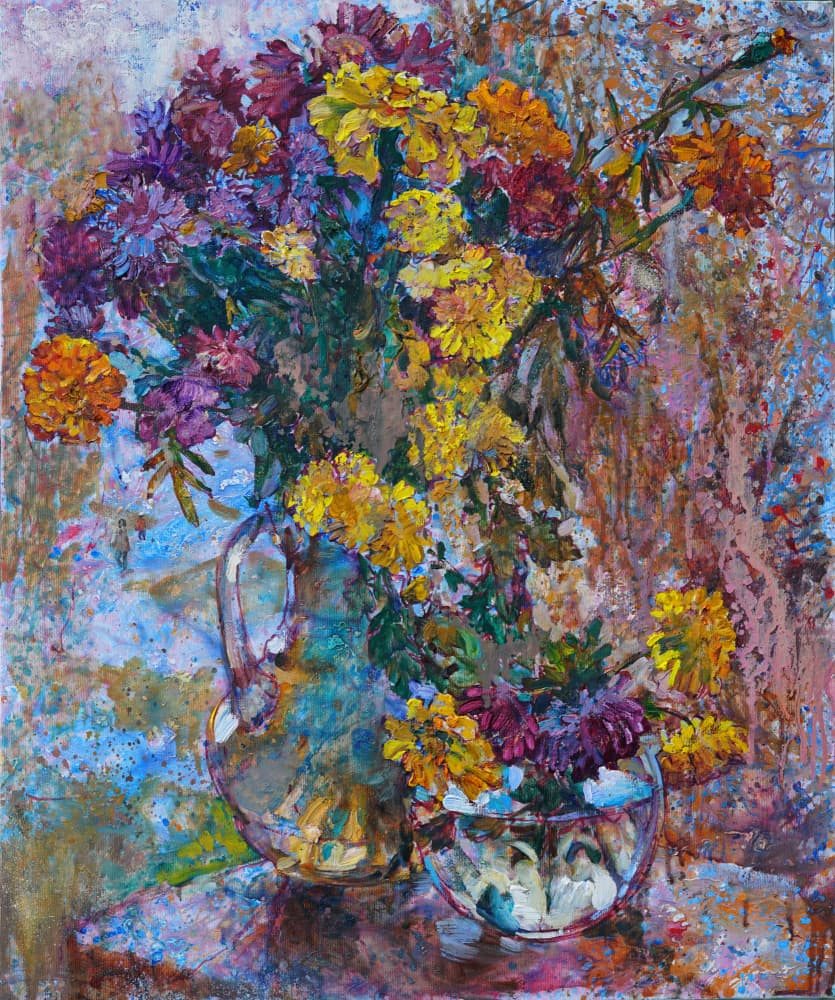 Vibrant Autumn Bouquet by Andrii Kutsachenko — canvas wall art