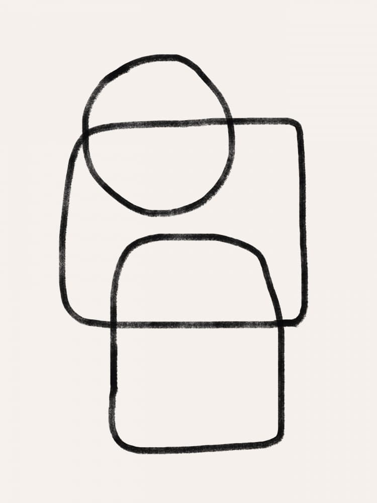 Abstract Line Shapes by Little Dean — canvas wall art