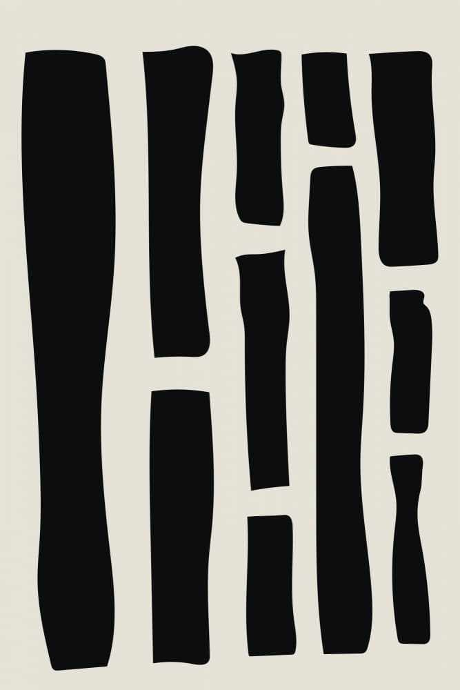 Abstract Black Lines by jay stanley — canvas wall art