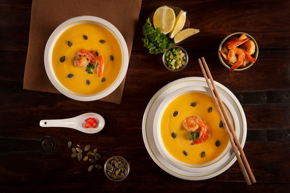 Creamy Pumpkin Shrimp Soup by Diana Popescu — canvas wall art