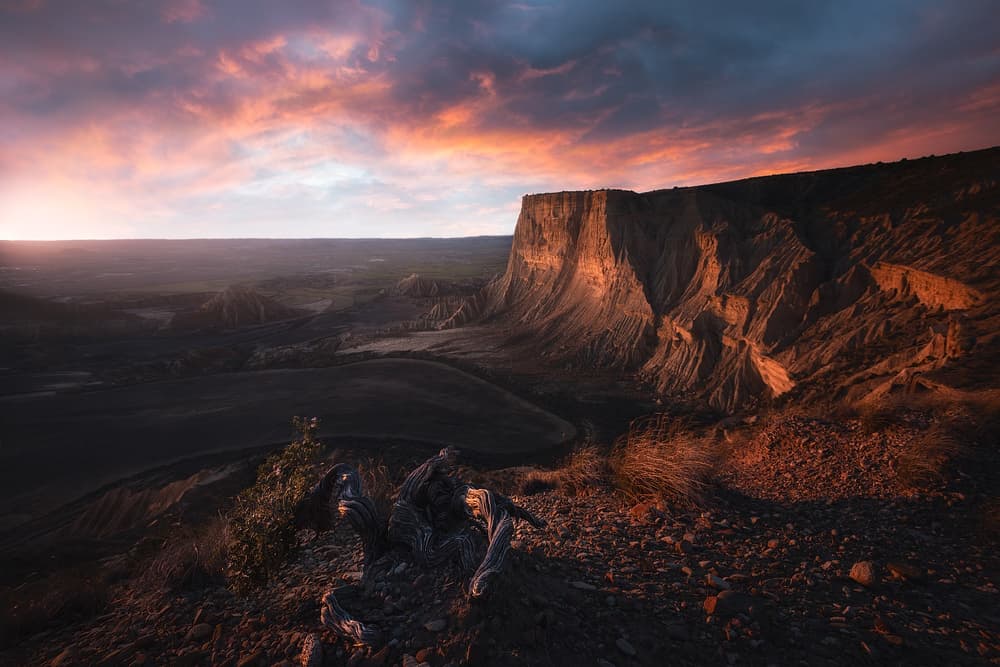 Desert Cliffs at Sunset by Guillermo García Delgado — canvas wall art